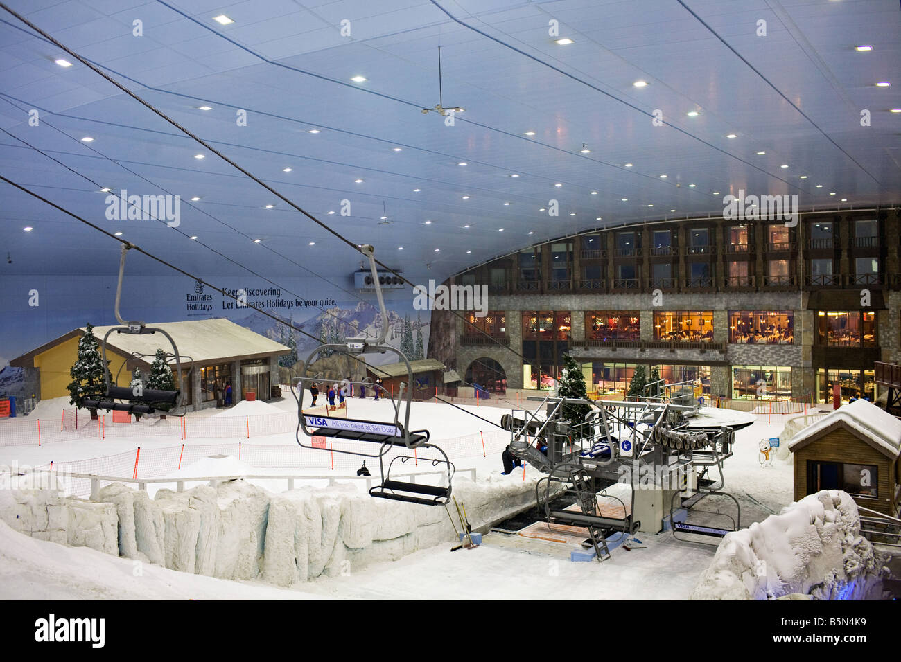 Ski Lift inside of Ski Dubai Ski Dome inside the Mall of the Emirates