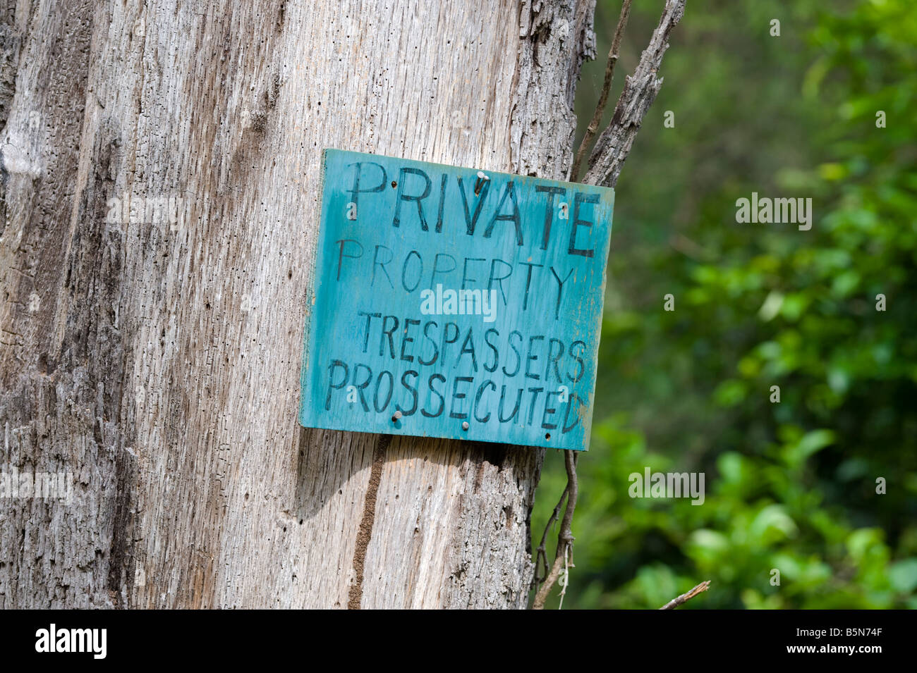 No Trespassing Sign Stock Photo Alamy