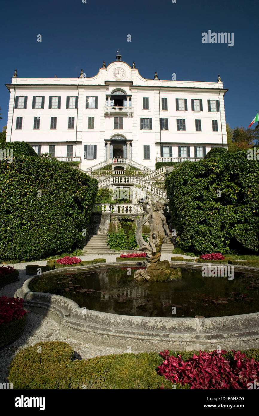 Villa Carlotta classic residence on lake Como, Tremezzo, Italy Stock Photo