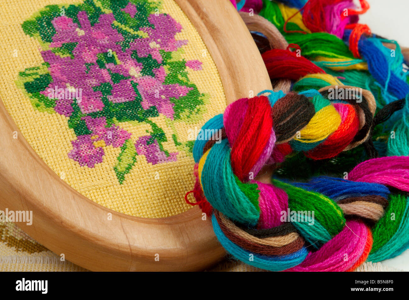 Embroidered silk and linen hi-res stock photography and images - Alamy
