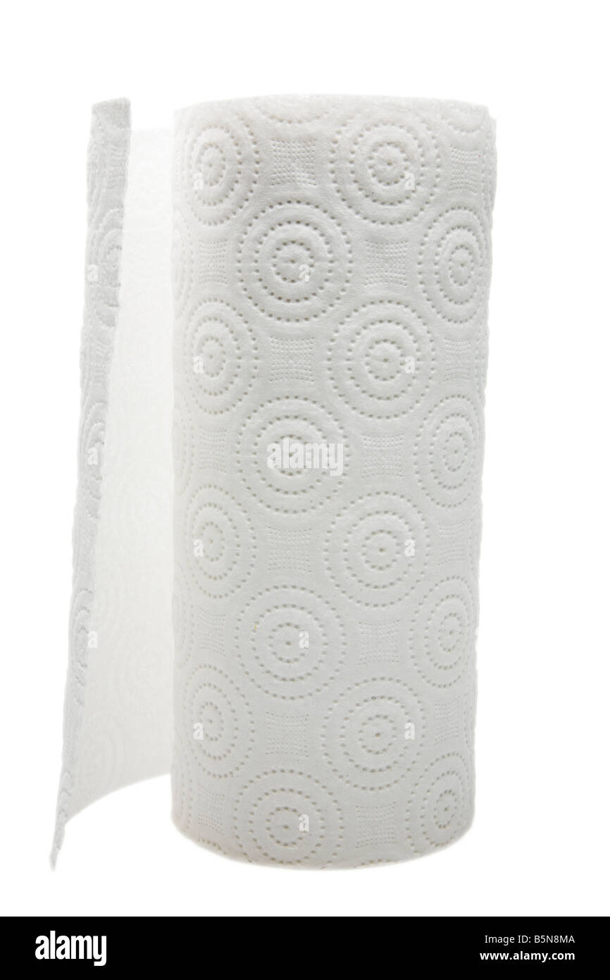 Kitchen roll paper towel Stock Photo