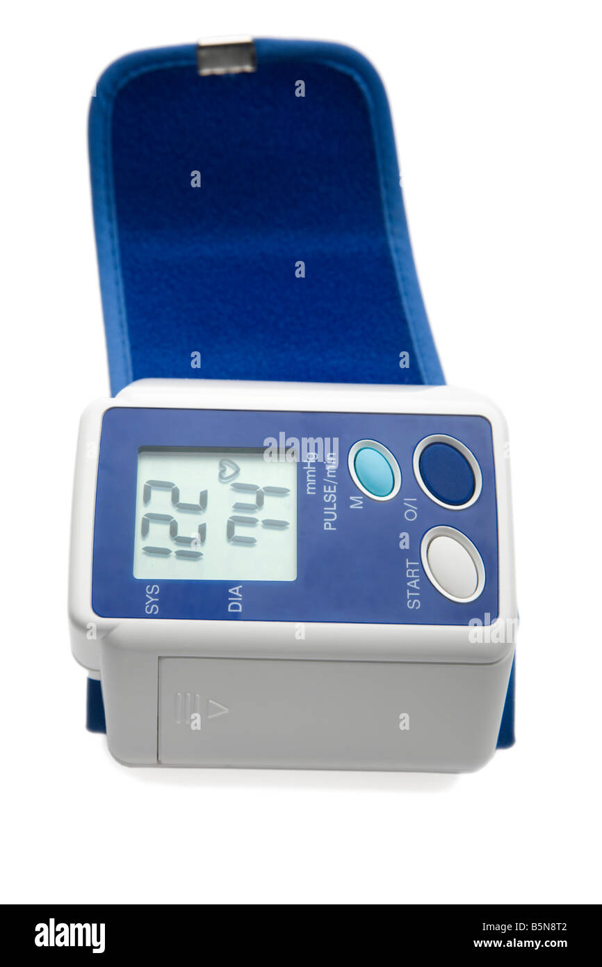 A digital blood pressure monitor Stock Photo Alamy