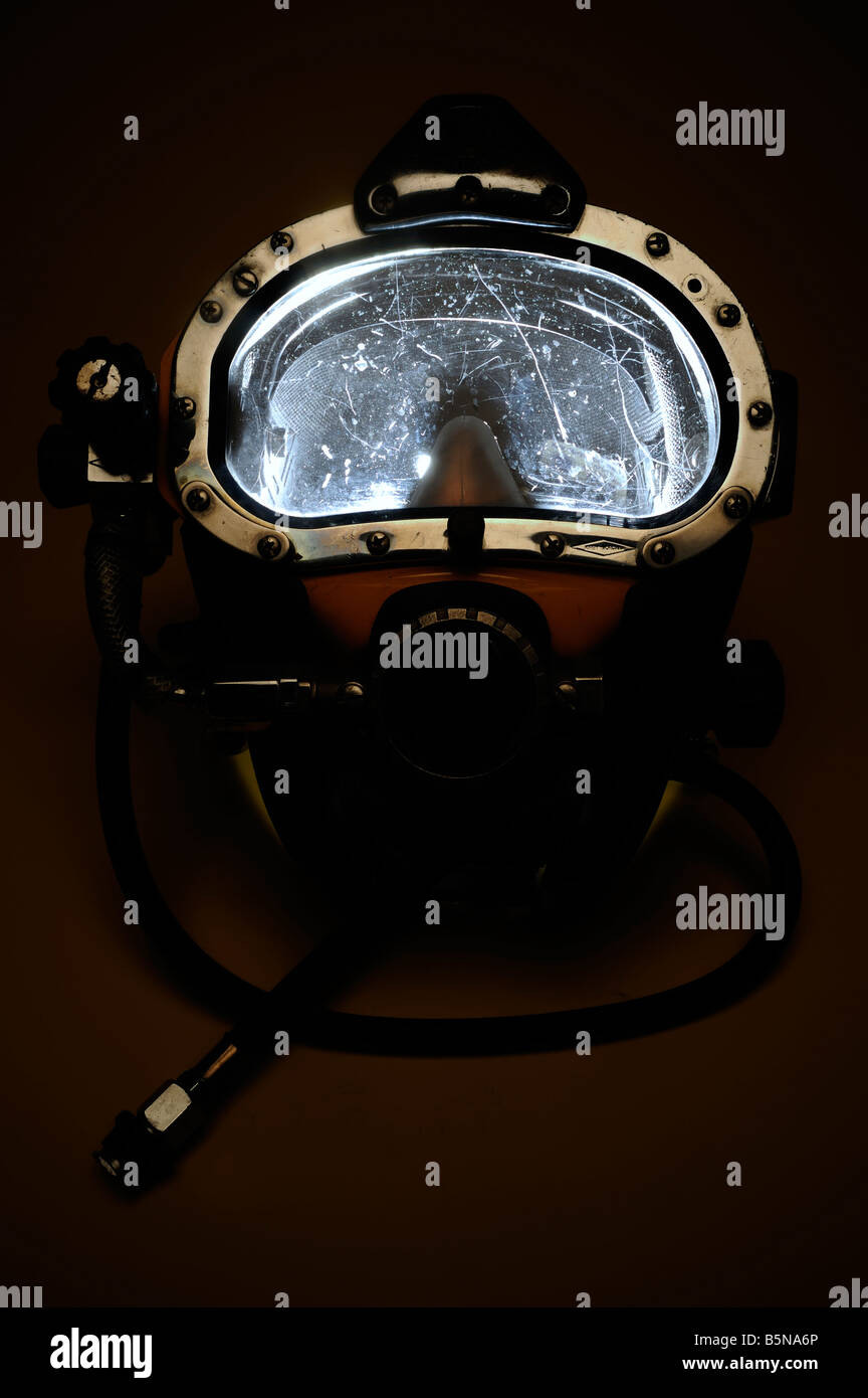 Heavy duty diving helmet Stock Photo
