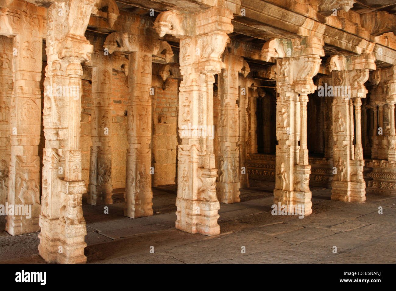 Decorations At The Pillars And Ceiling Of A Hindu Temple Dedicated To ...