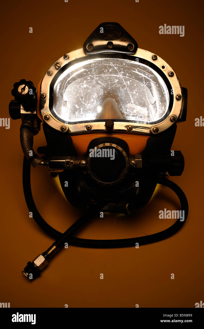 Heavy duty diving helmet Stock Photo