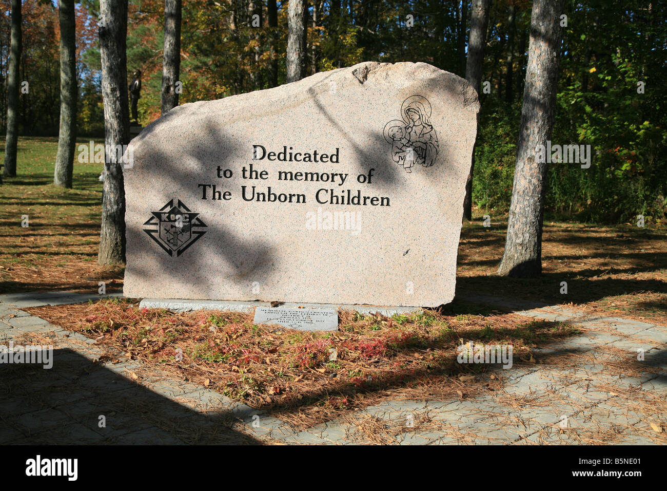 Memorial of the Unborn Children at Martyrs Shrine in Midland,Ontario,Canada Stock Photo