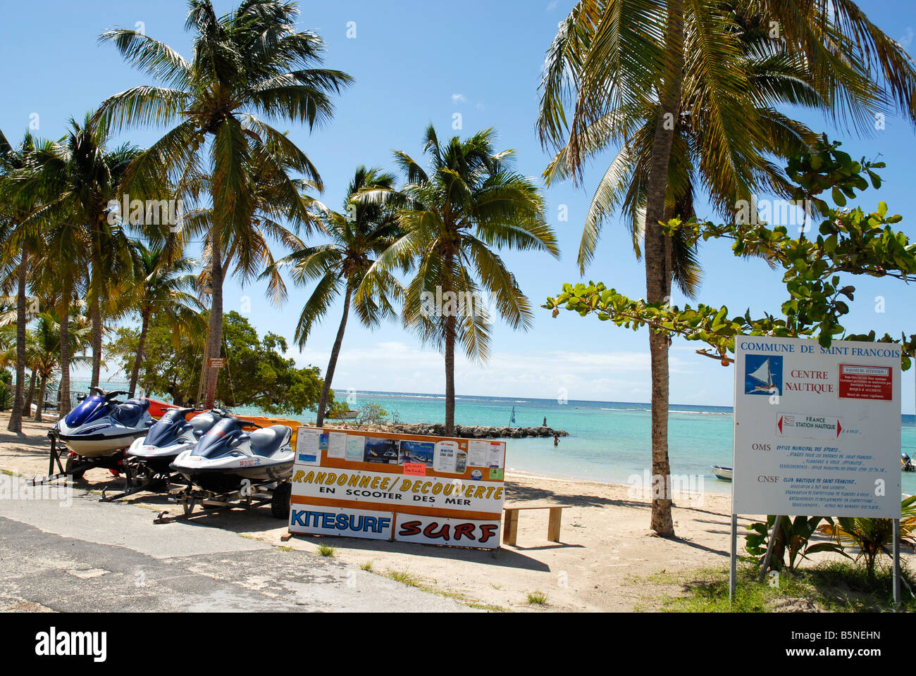 Saint Francois beach Guadeloupe French Antilles Stock Photo Alamy