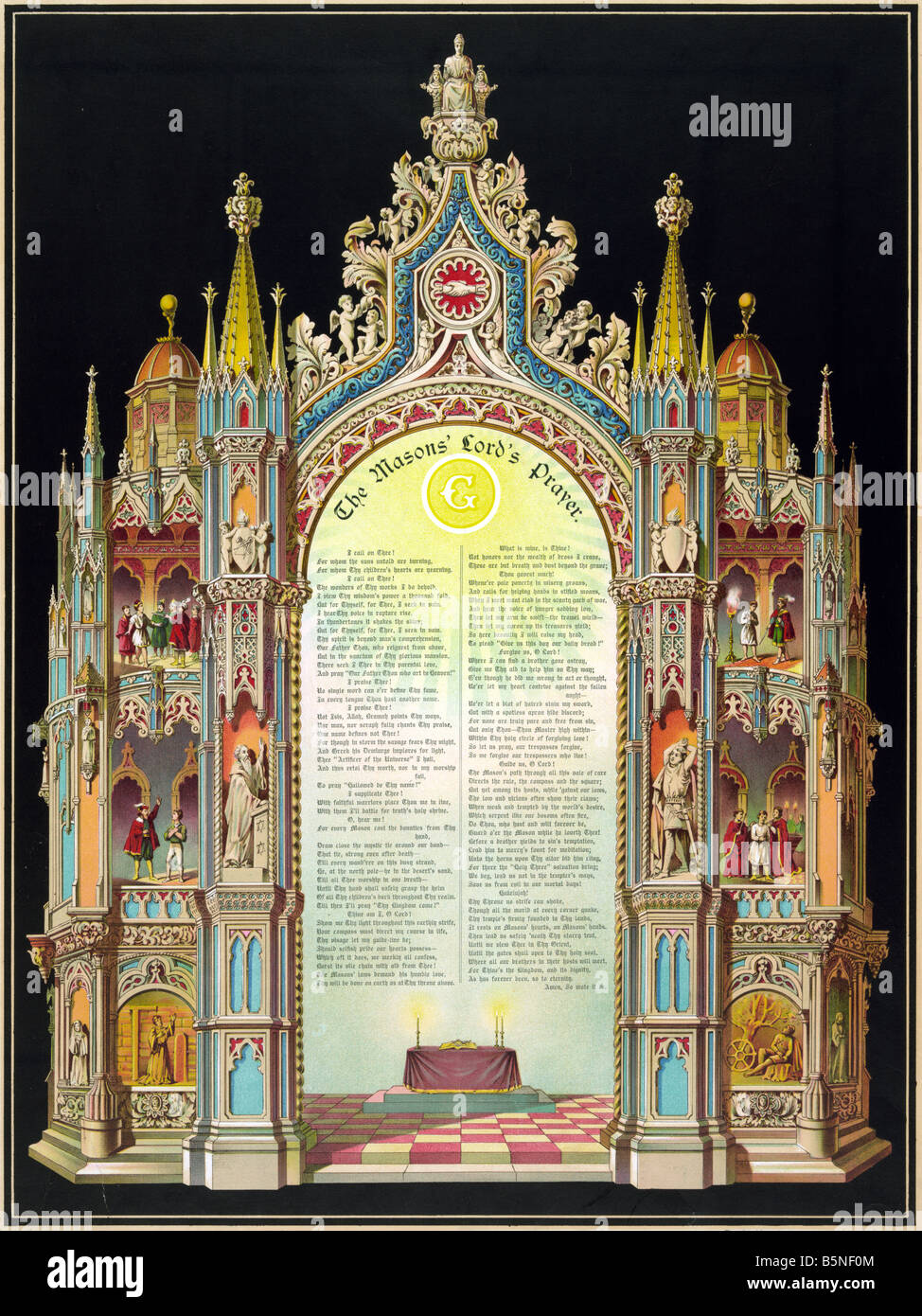 The Masonic prayer Stock Photo