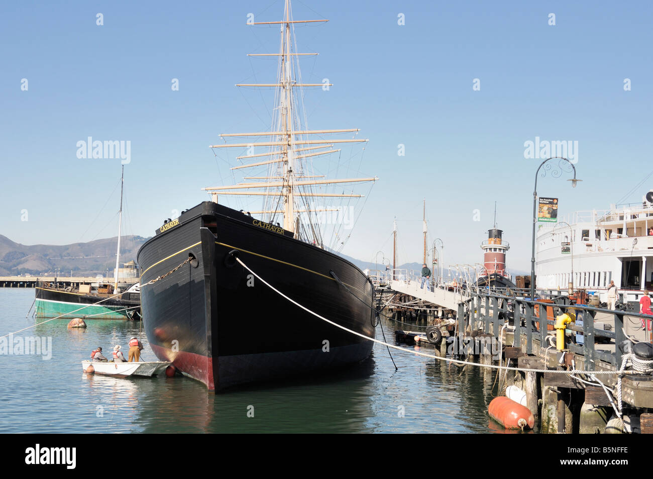 Hyde Street Pier & maritime museum, San Francisco's Fisherman's Wharf area attraction Stock Photo