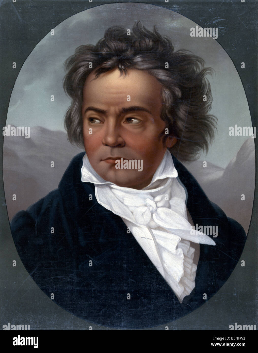Ludwig Van Beethoven Portrait Stock Photo
