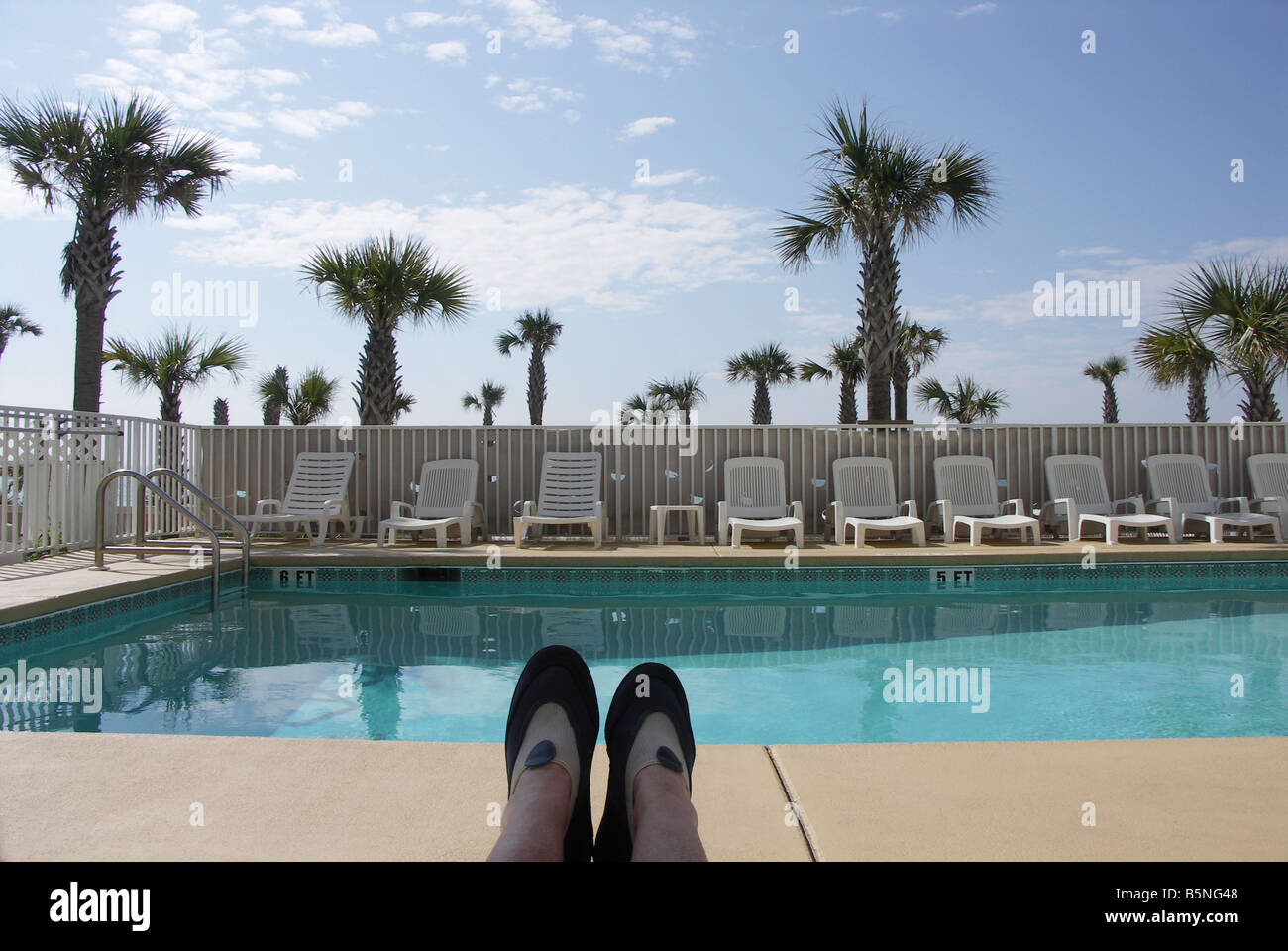Feet By Pool Stock Photo - Alamy