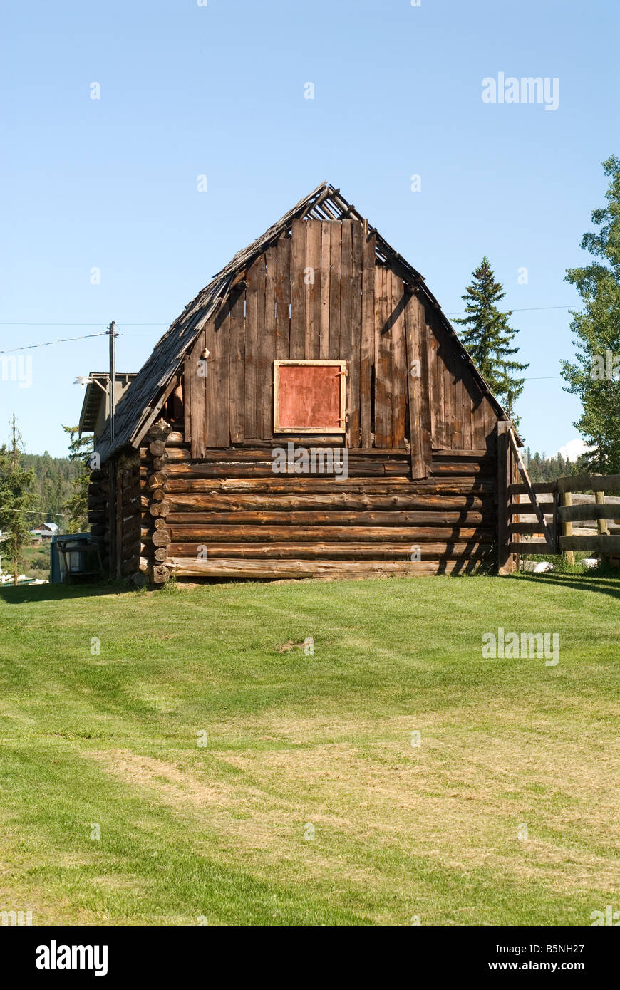 An Old Barn in the South Cariboo Region of British Columbia, Canada. Stock Photo