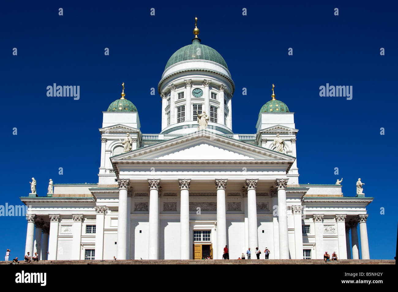 Evangelical Lutheran Helsinki Cathedral Senate Square Helsinki Finland Stock Photo