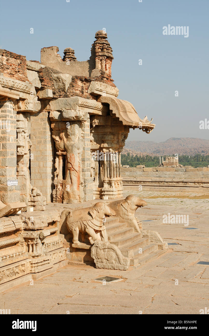 Decorations at the pillars and celling of a hindu temple dedicated to ...