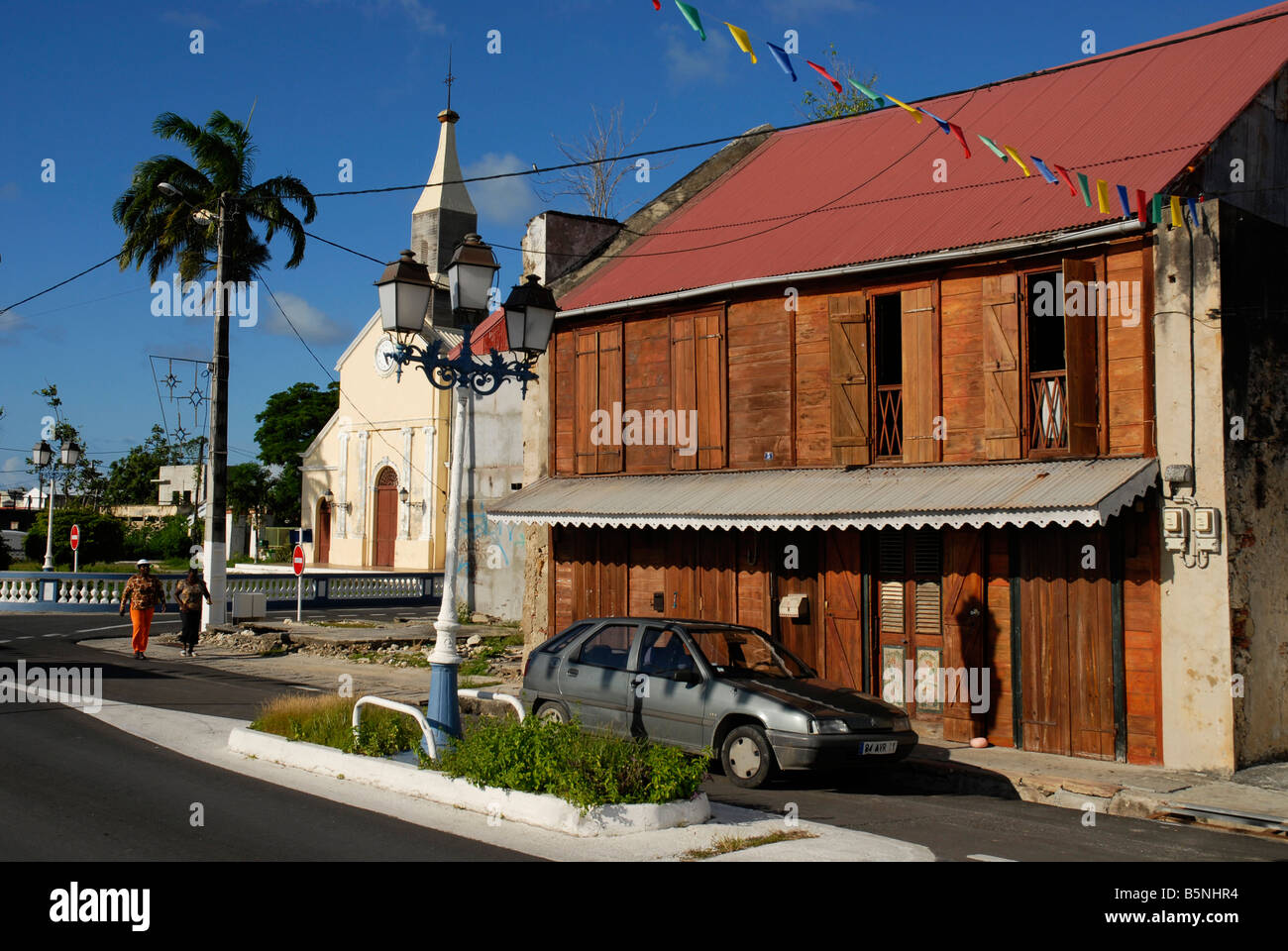 Port Louis village Grande Terre in Guadeloupe French Antilles Stock Photo