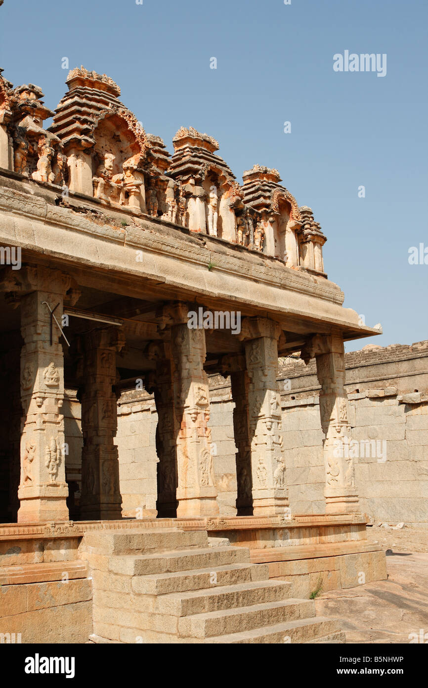 Decorated ancient Hindu temple dedicated to Shiva at the ancient site ...