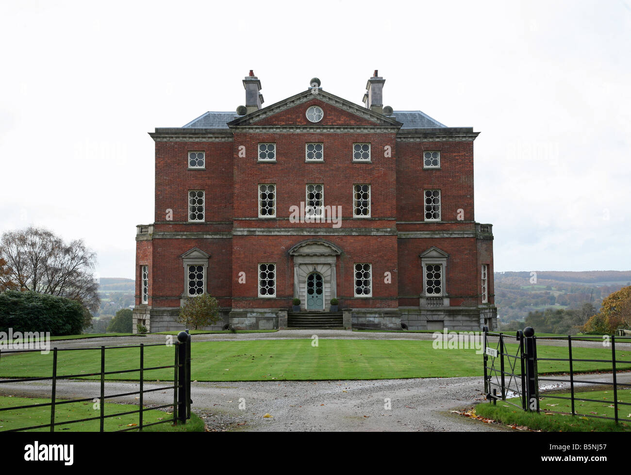 Barlaston Hall, an English Palladian country house in the village of