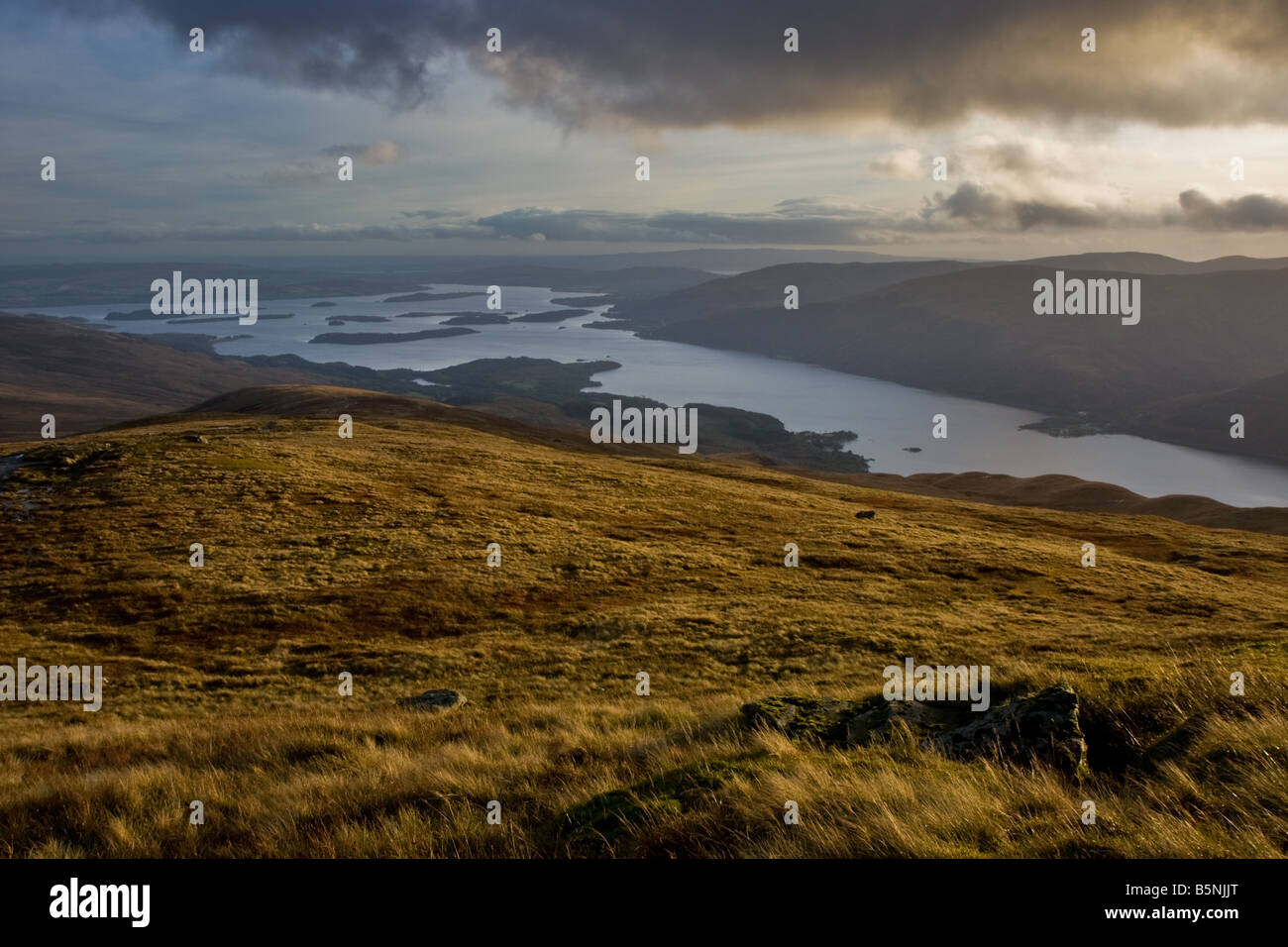 loch lomond from ben lomond Stock Photo