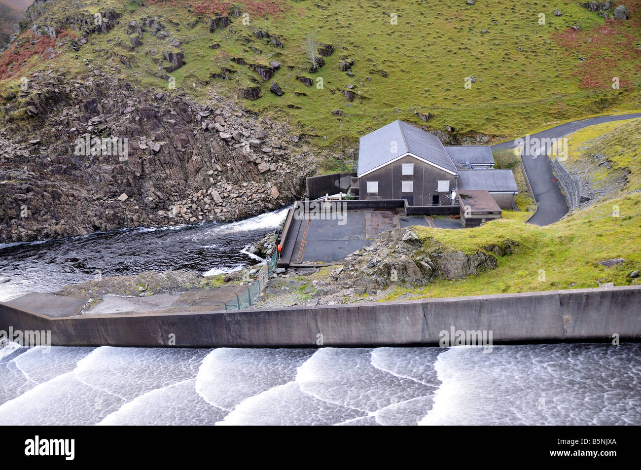 Hydro Generating Station at the base of Llyn Brianne reservoir