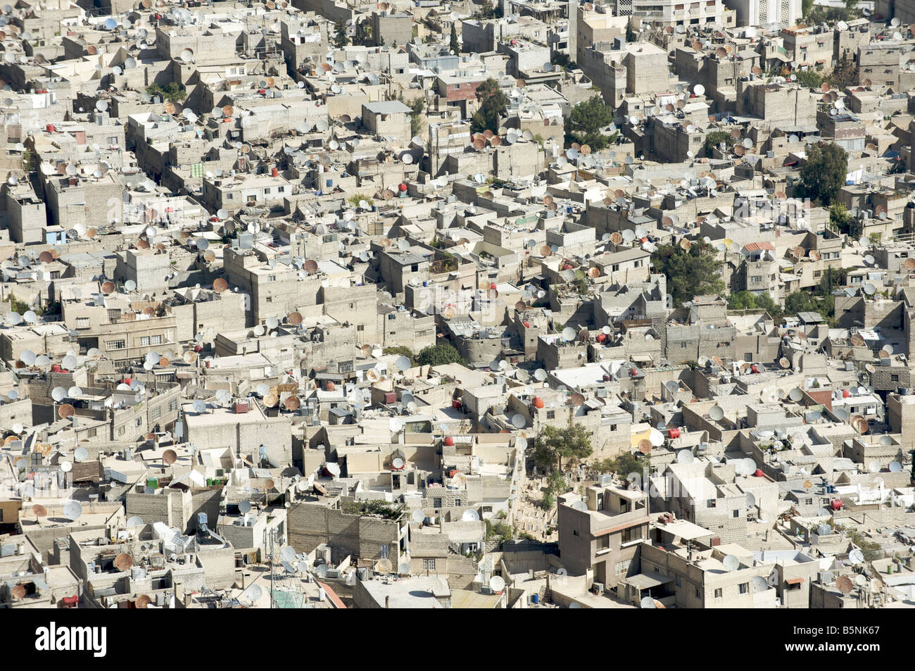 Damascus modern city, aerial view Stock Photo