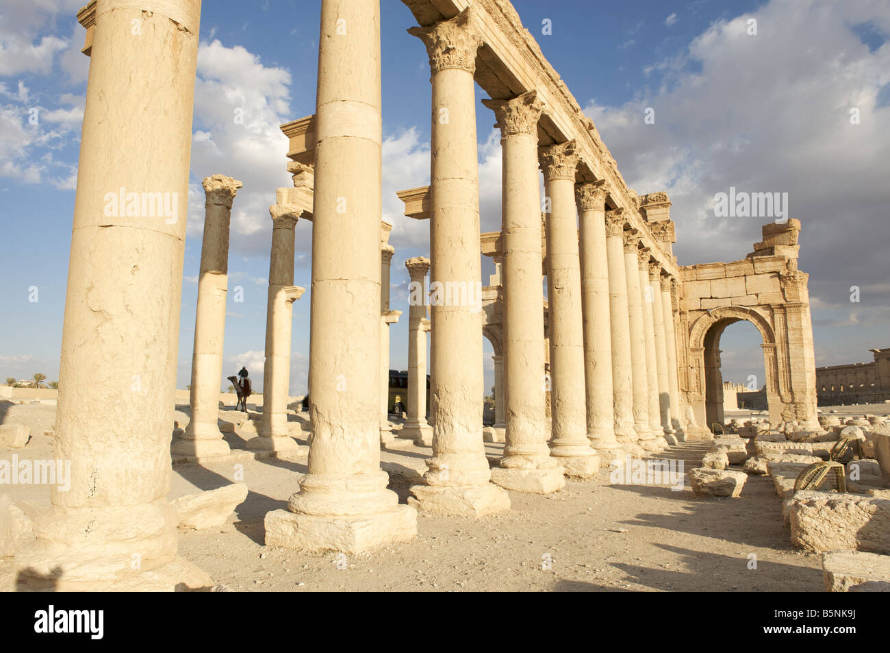 Great Colonnade Palmyra, Syria Stock Photo
