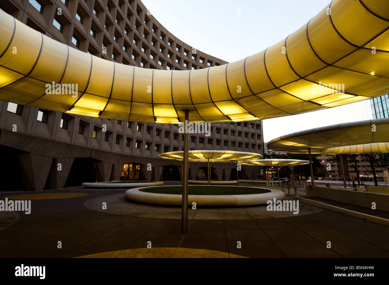 The exterior of the Department of Housing and Urban Development (HUD) Building in Washington DC. Stock Photo