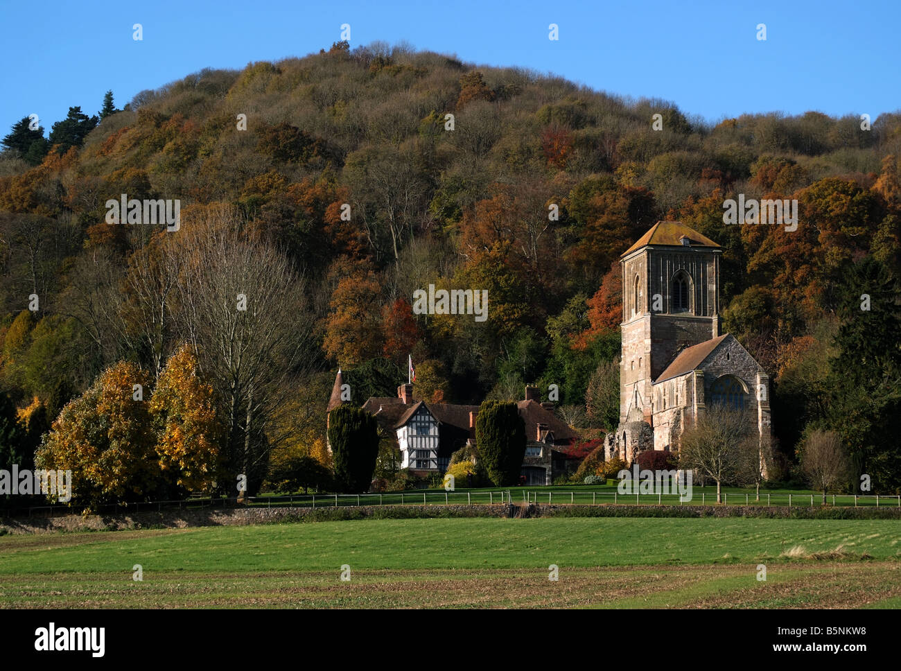 LITTLE MALVERN PRIORY IN WORCESTERSHIRE ENGLAND UK Stock Photo