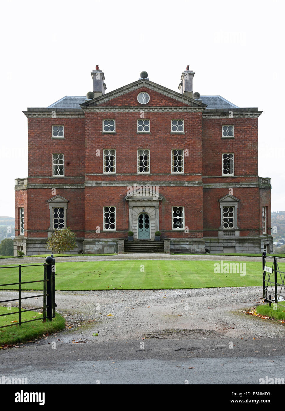 Barlaston Hall, an English Palladian country house in the village of