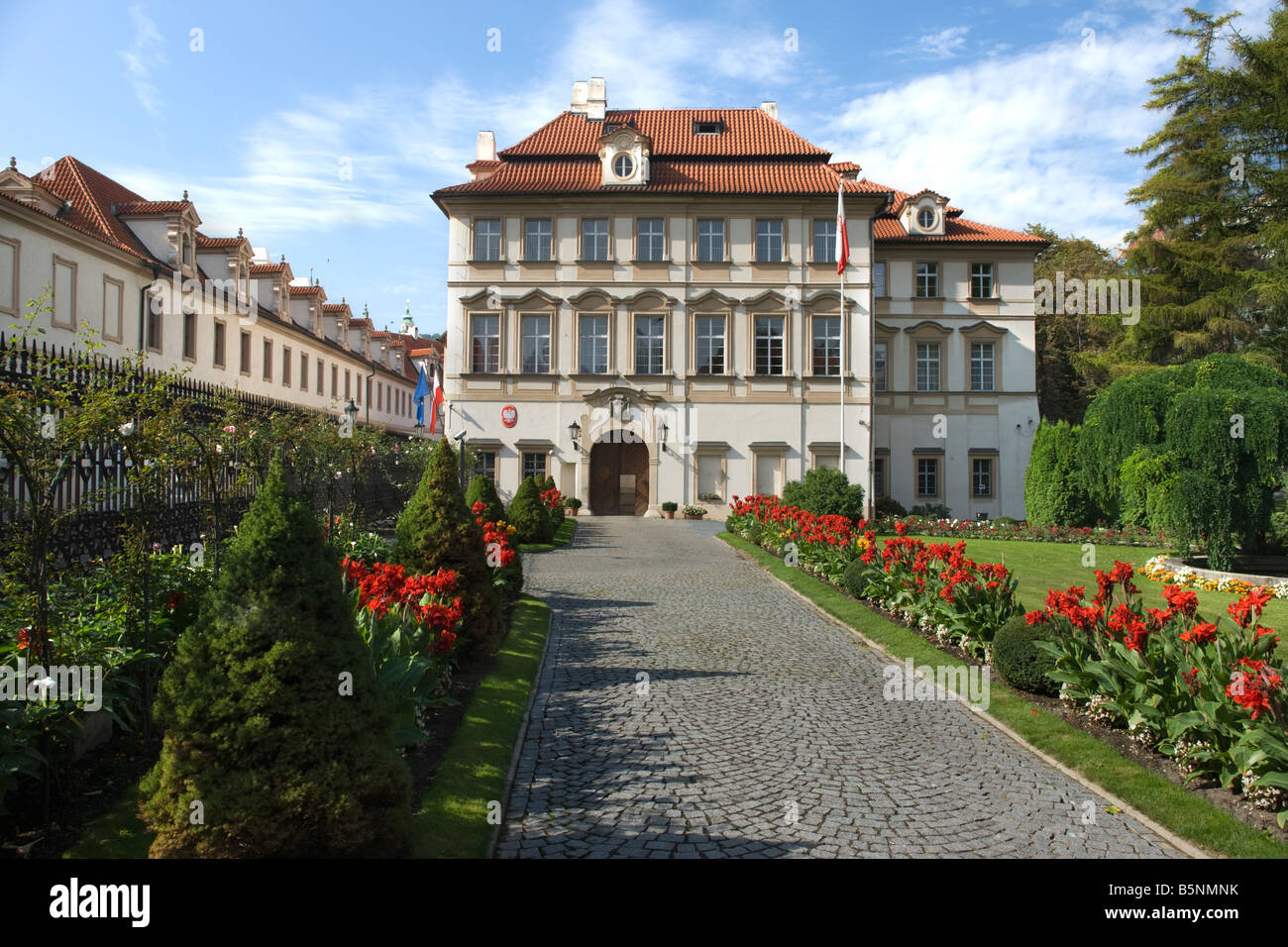 POLISH EMBASSY HRADCANY CASTLE DISTRICT PRAGUE CZECH REPUBLIC Stock Photo