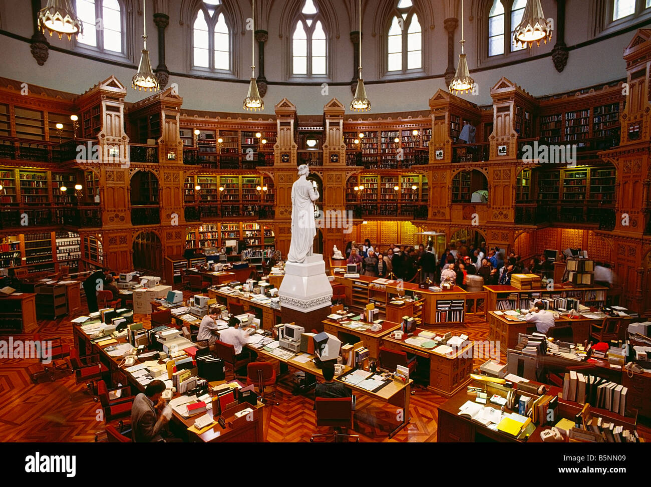 Parliamentary Library at Parliament Hill in Ottawa Ontario Canada Parliamentary Stock Photo