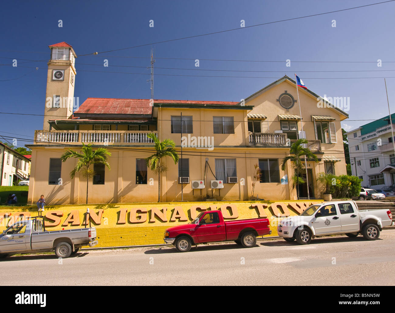 SAN IGNACIO BELIZE Police Station building Stock Photo Alamy