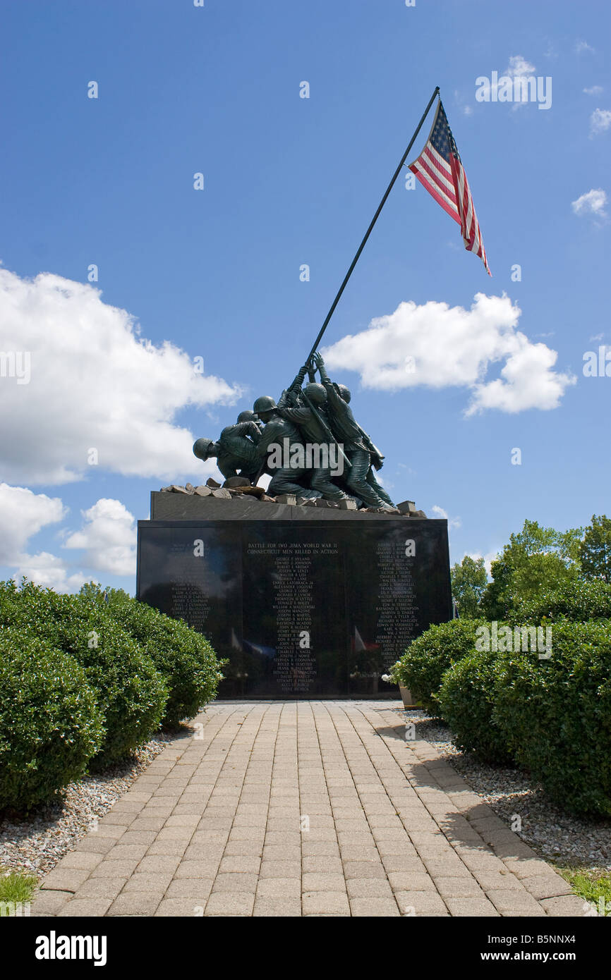 Detail of the Iwo Jima Memorial Statue located in New Britain Connecticut Stock Photo