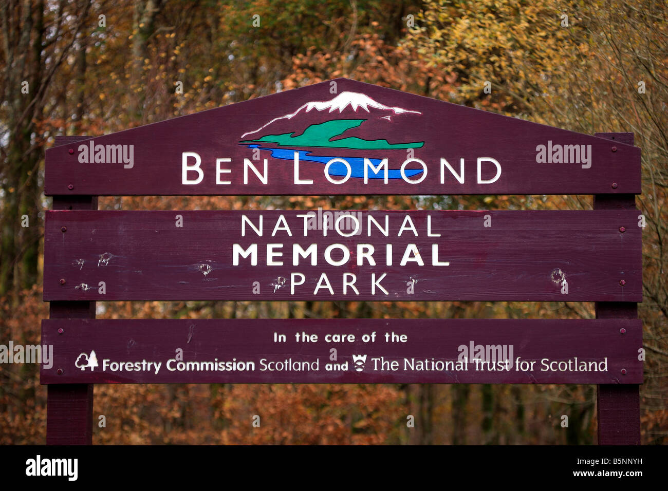 Ben Lomond sign Stock Photo Alamy