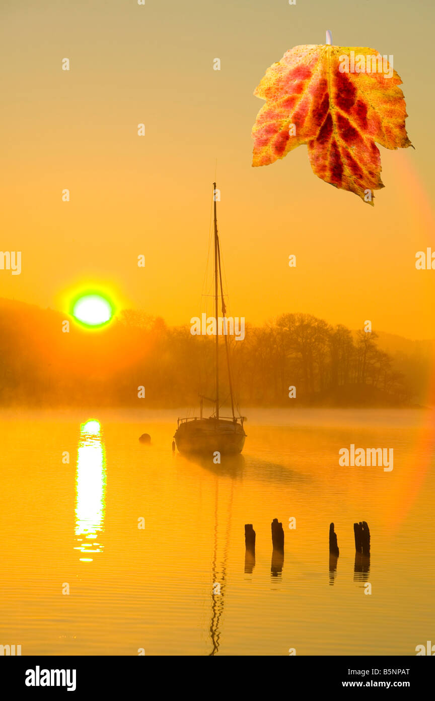 Windermere Lake District at sunrise Stock Photo Alamy