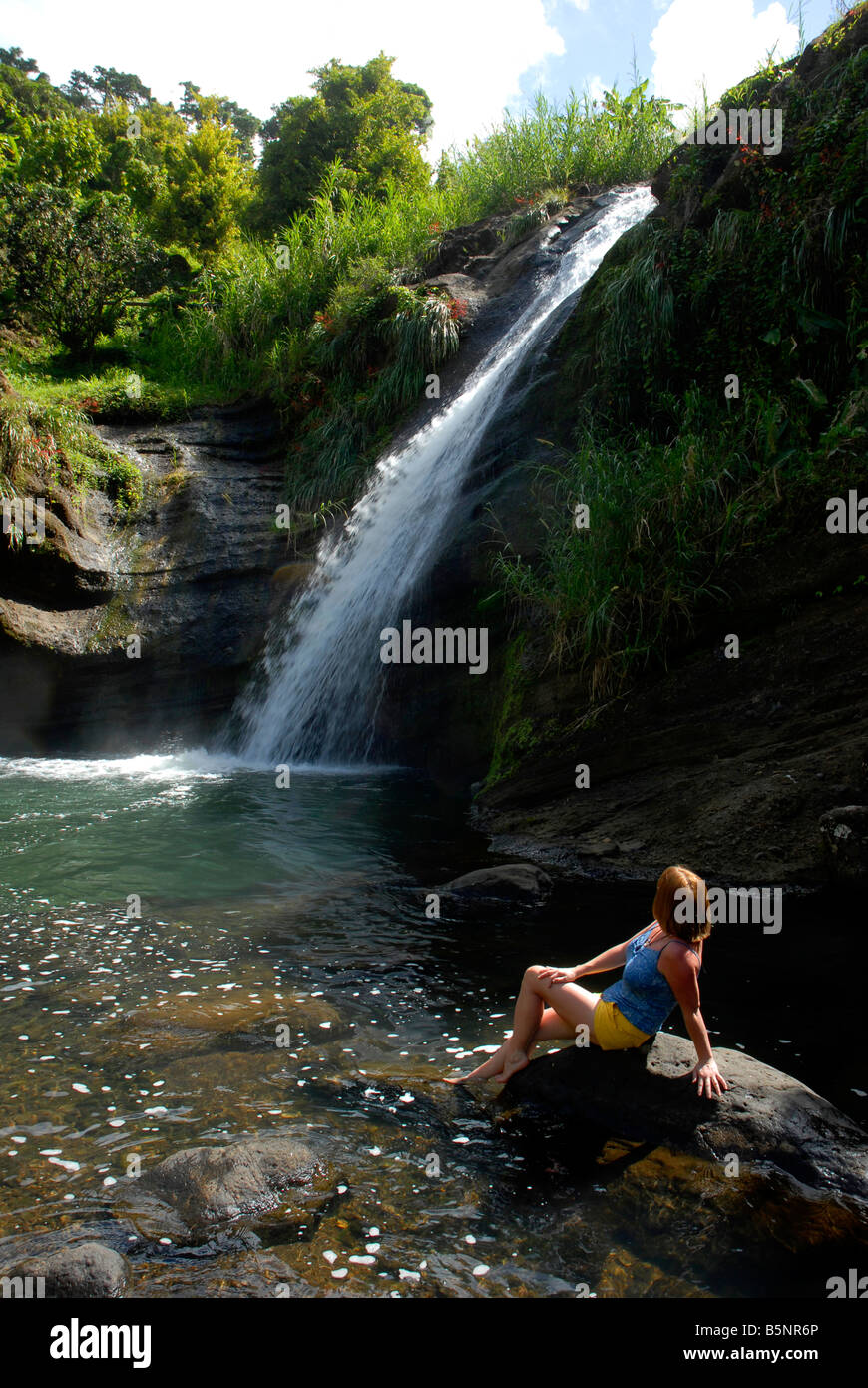 Concord Waterfalls, Grenada, "West Indies" Stock Photo