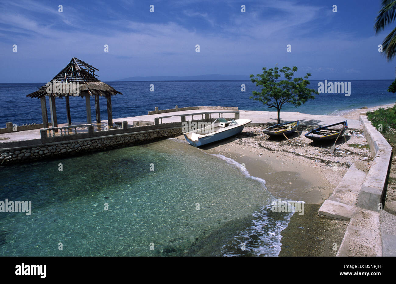 The small port of Carries off the coast of Haiti for boats to La