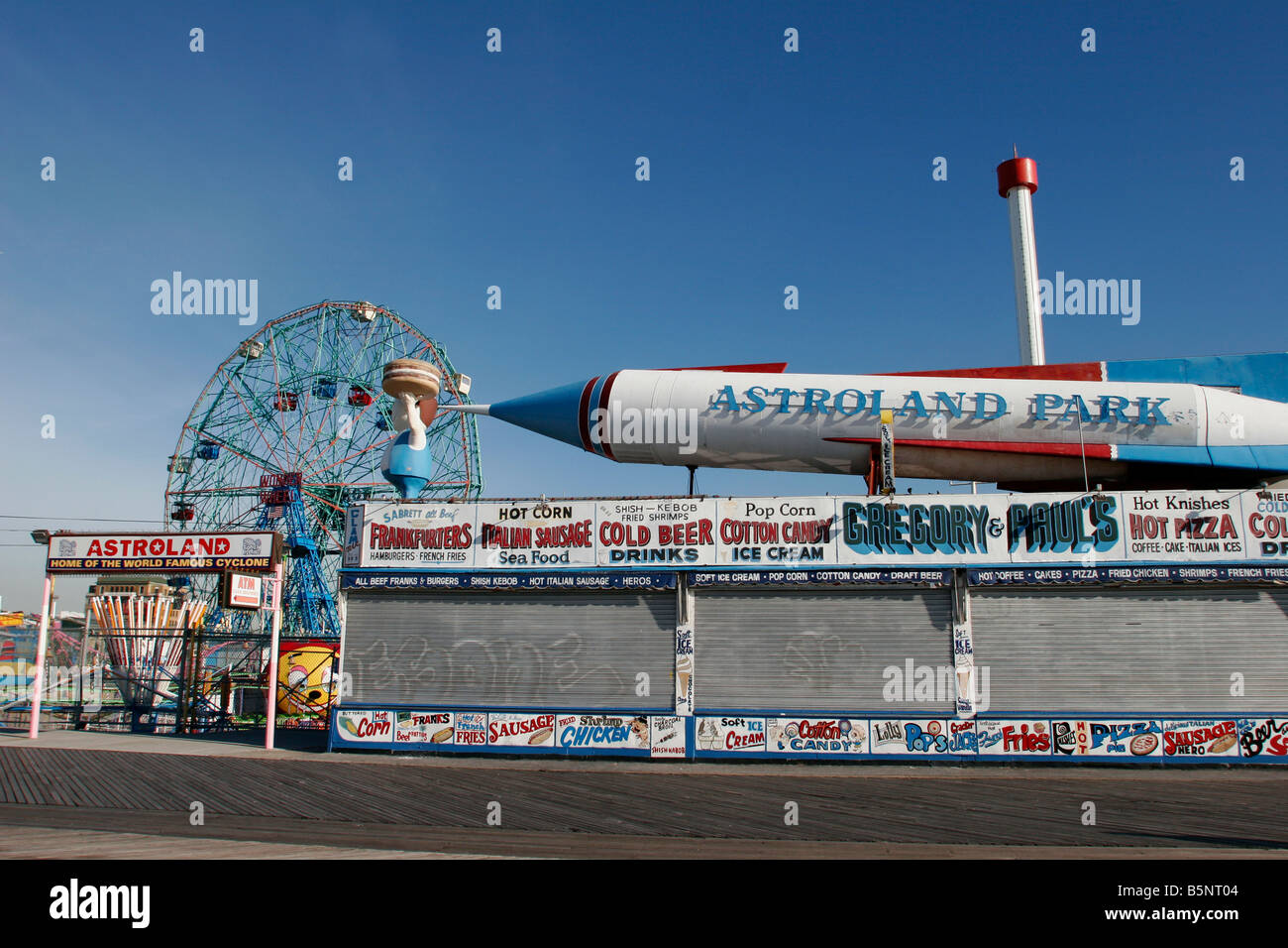 Ny Rockets coney island Brooklyn New York rocket Stock Photo - Alamy