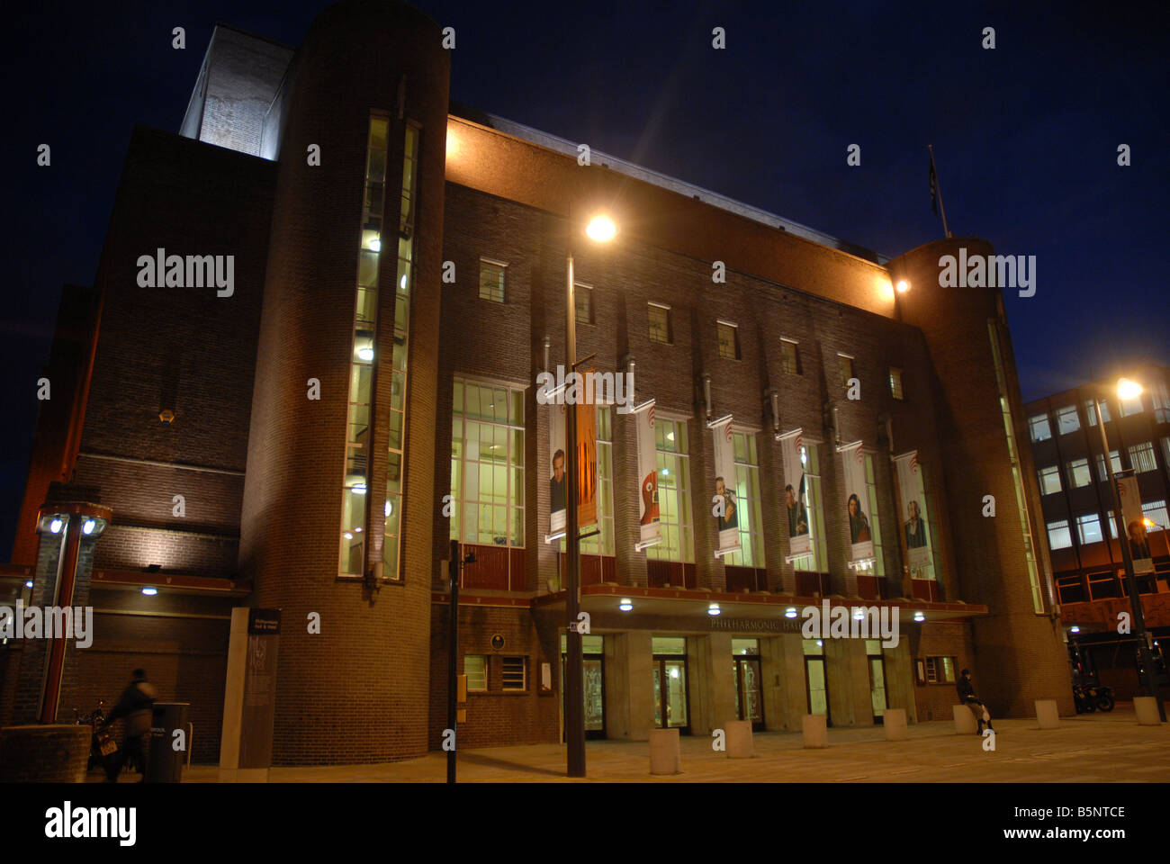 The Liverpool Philharmonic Hall at night Stock Photo Alamy