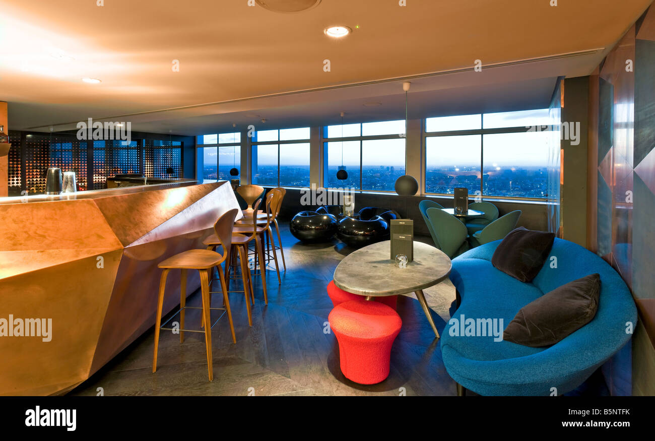 Paramount Club champagne bar at the Centre Point Building in London Stock Photo