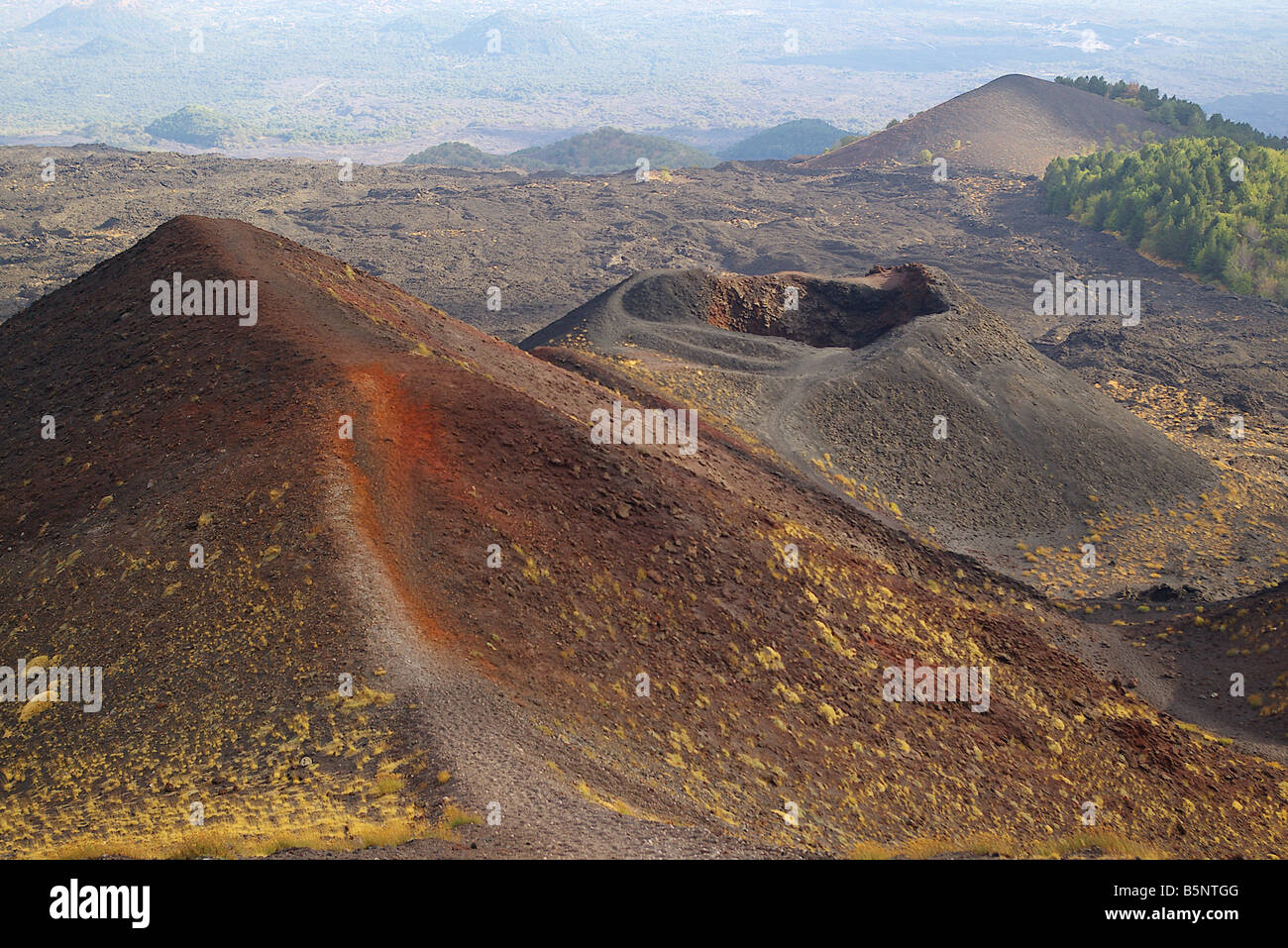 Volcanic features on the slopes of Mount Etna Sicily Stock Photo - Alamy