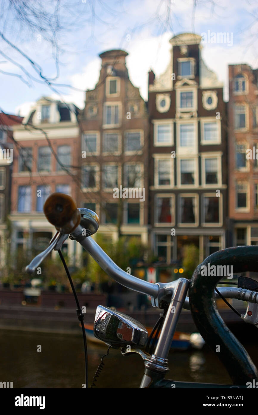 Amsterdam: Traditional Dutch transport cycling is the best way to get around Amsterdam Stock Photo