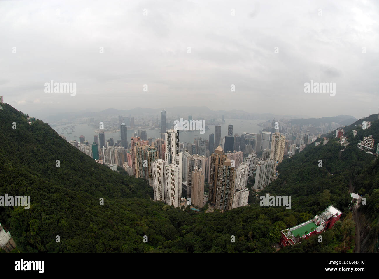 Hong Kong Skyline as seen from Peak View Stock Photo - Alamy