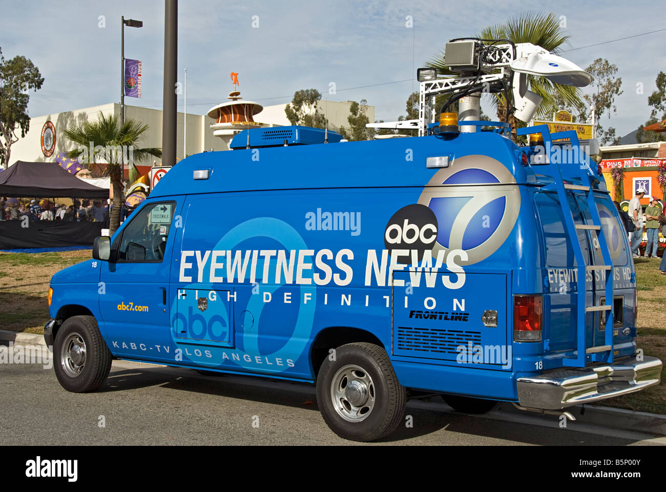 ABC Eyewitness News channel 7 Van Pasadena Los Angeles CA California Stock Photo