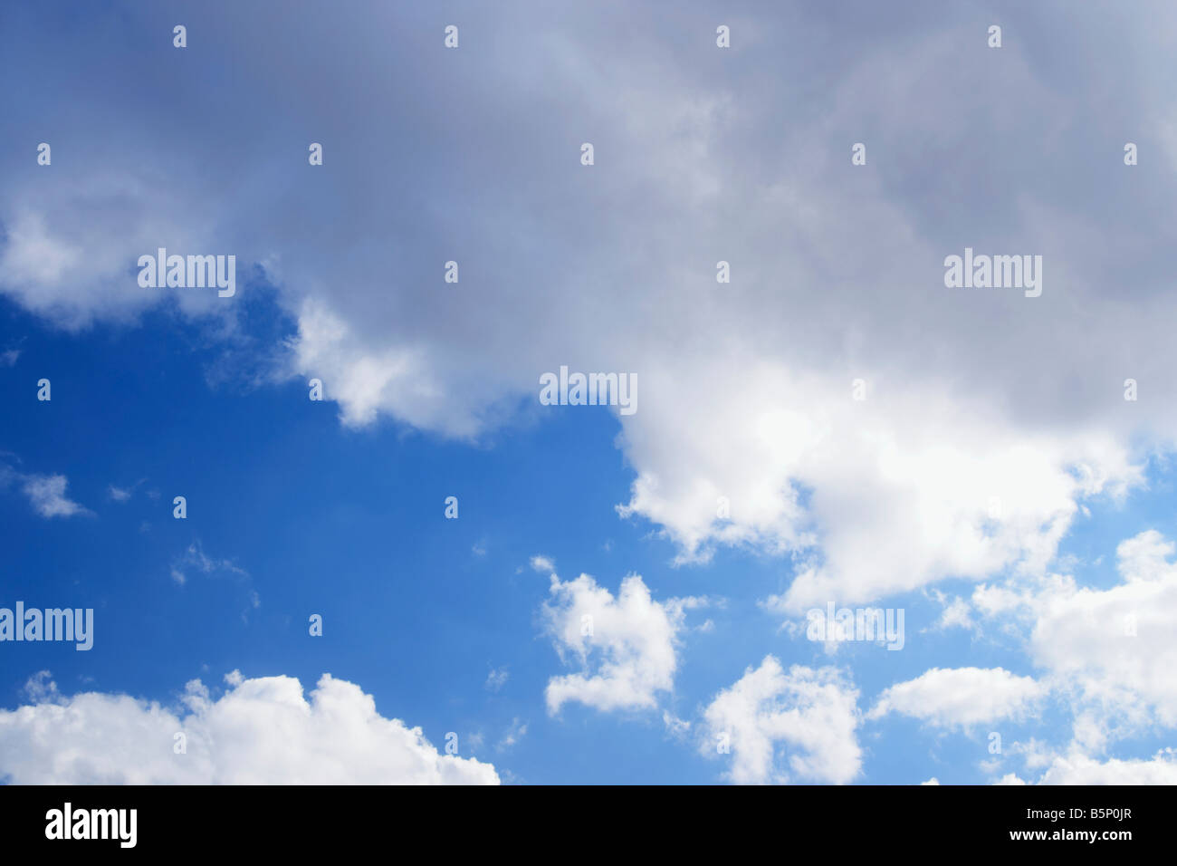 Formation of White Clouds on Blue Sky Stock Photo