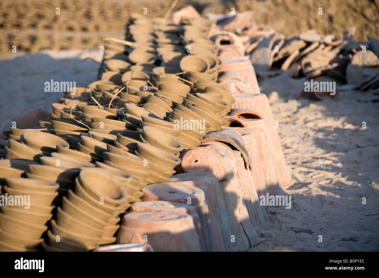 clay pots ready fired in Lahore Pakistan Stock Photo Alamy