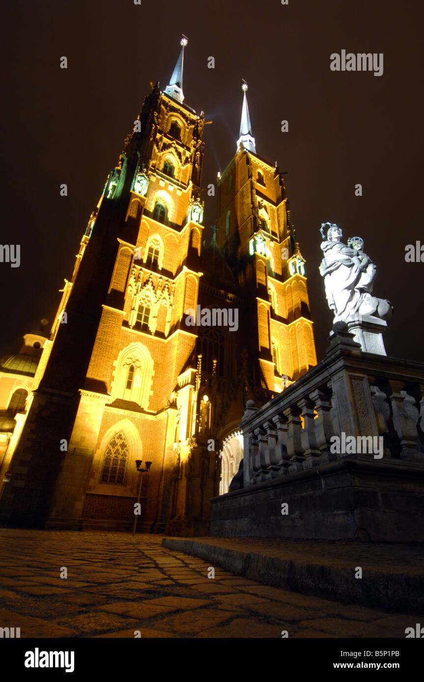 Wroclaw Cathedral, Wroclaw's Saint Johns the Baptist Cathedral, Wroclaw, Poland Stock Photo