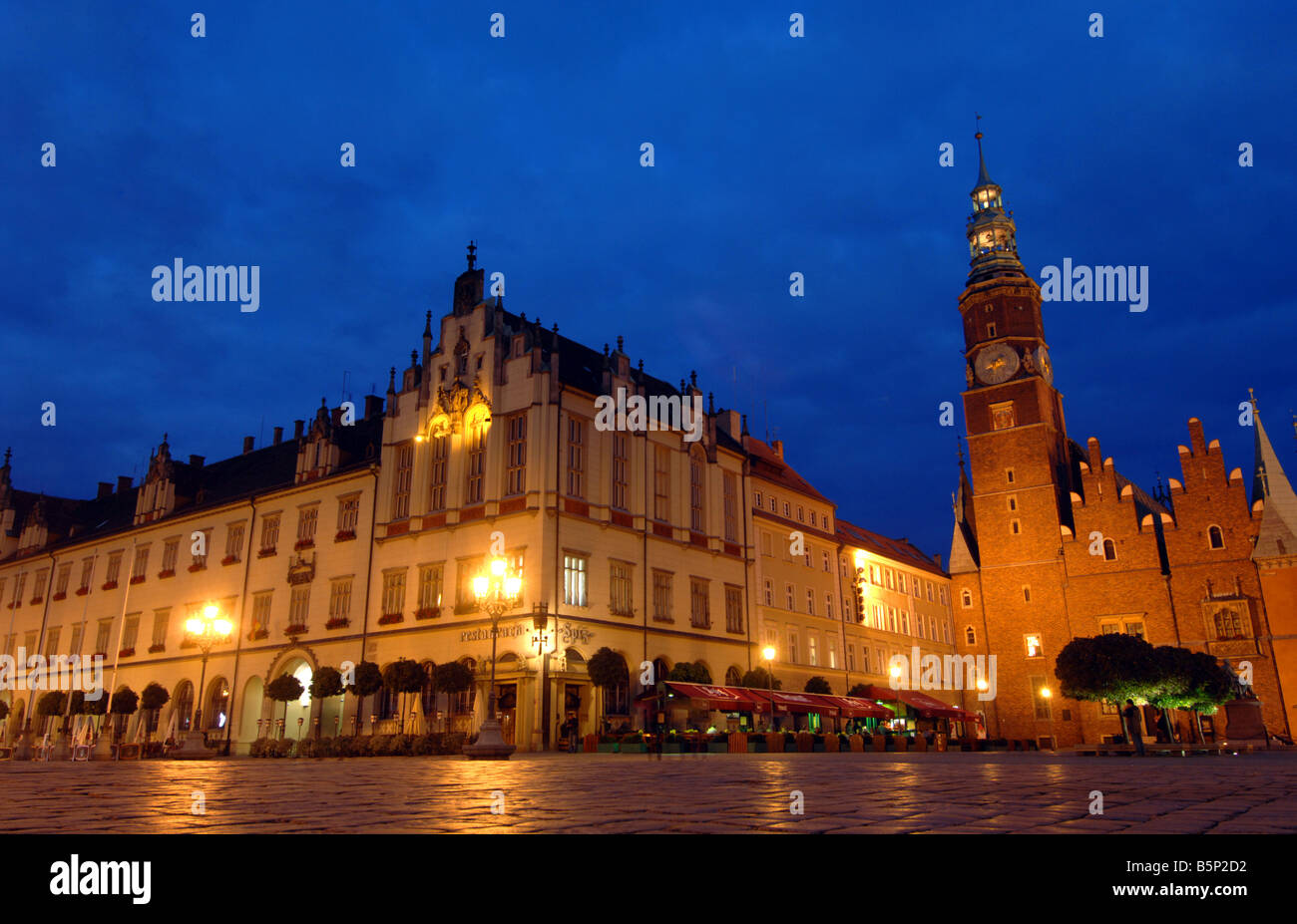 Rynek Square, Wroclaw, Poland Stock Photo