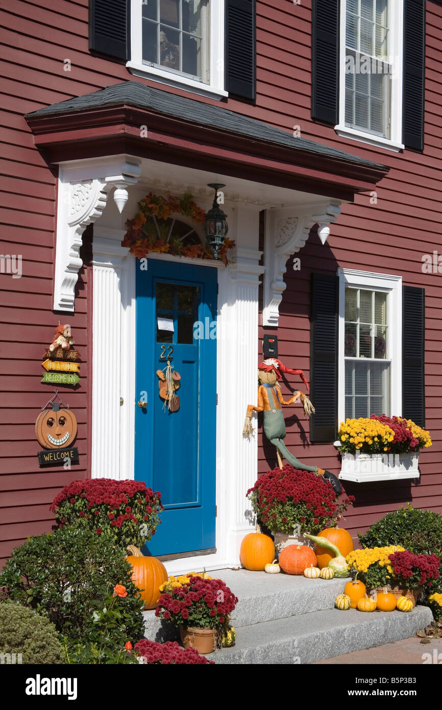 House decorated for Halloween Salem Greater Boston Area Massachusetts USA  Stock Photo - Alamy, image size:866x1390