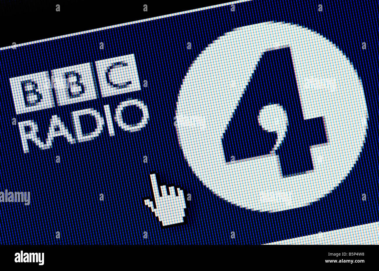 Macro screenshot of BBC Radio 4 website Editorial use only Stock Photo