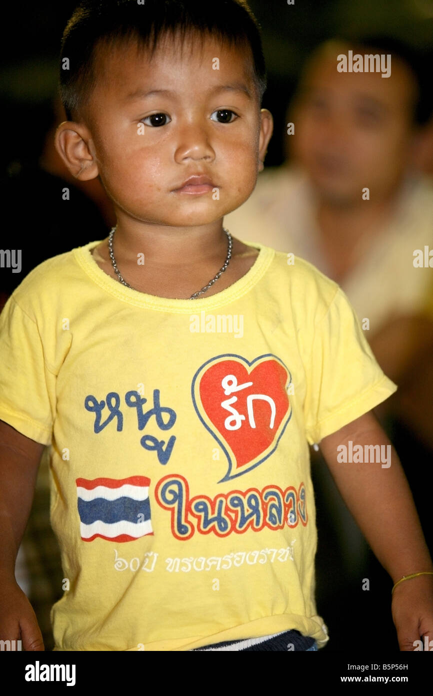 thai boy at thailand king's birthday Stock Photo